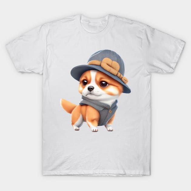 Cute Cartoon Puppy Dog | Kawaii T-Shirt by The Print Palace